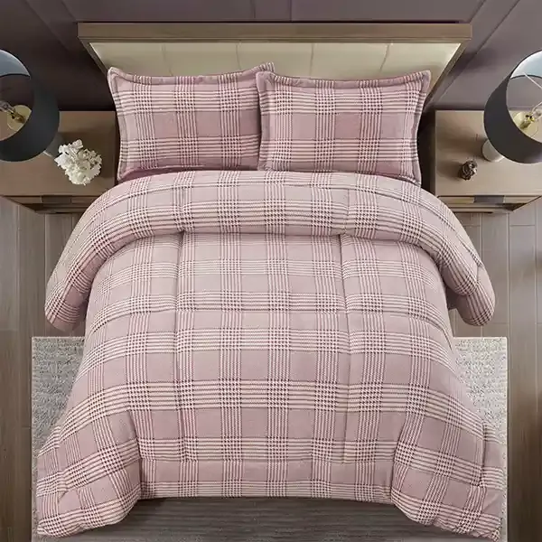 Nova Home Sketch Winter Printed Flannel Comforter Set - Single & Twin - 3 Pcs - Purple product thumbnail 4