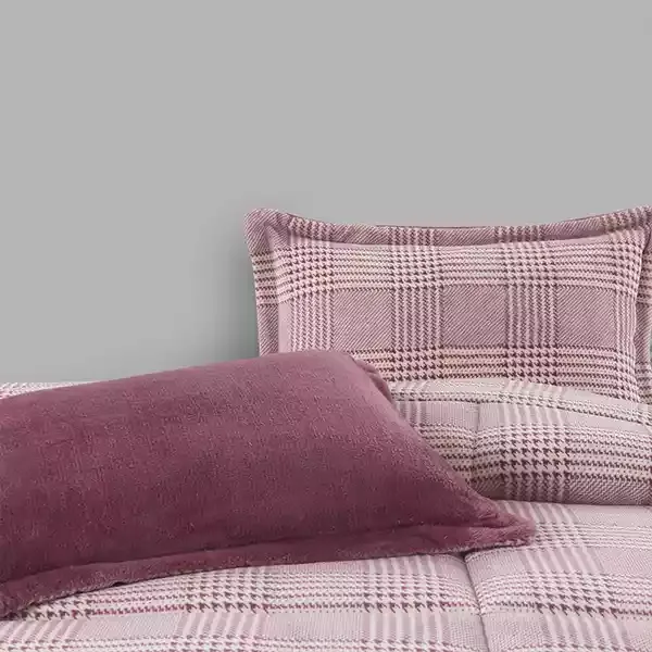 Nova Home Sketch Winter Printed Flannel Comforter Set - Purple (Available in Sizes) product thumbnail 5