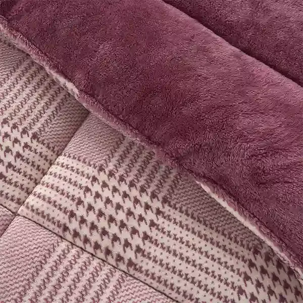 Nova Home Sketch Winter Printed Flannel Comforter Set - Purple (Available in Sizes) product thumbnail 7