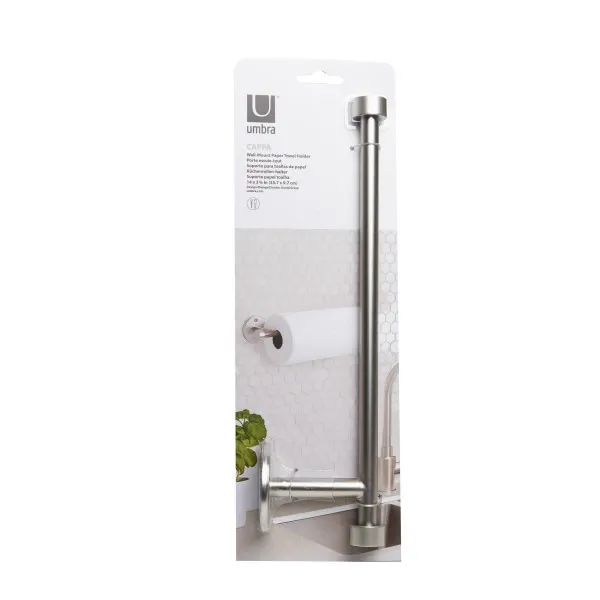 Umbra "Cappa" Wall Mount Paper Towel Holder - Metal - Nickel product thumbnail 5