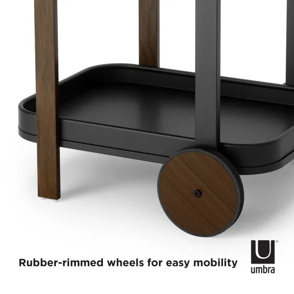 Umbra "Bellwood" Kitchen Trolley - Wood - Black & Walnut product thumbnail 5