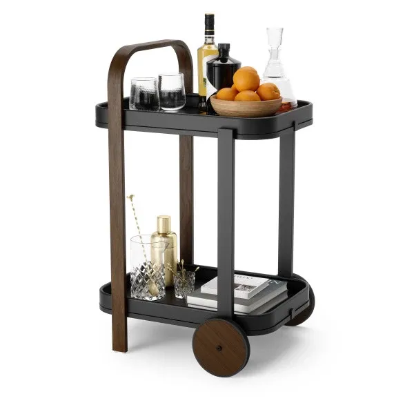Umbra "Bellwood" Kitchen Trolley - Wood - Black & Walnut product thumbnail 4