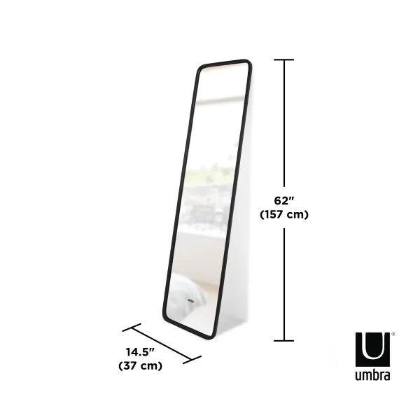 Umbra "Hub Leaning" Mirror - Glass - Black product thumbnail 5