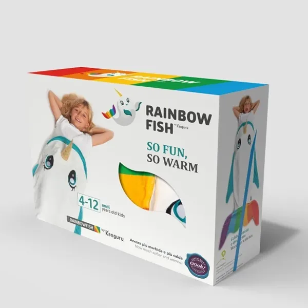 Kanguru Rainbow Fish Kids' Blanket - 135 Cm - Multicolor product thumbnail 5