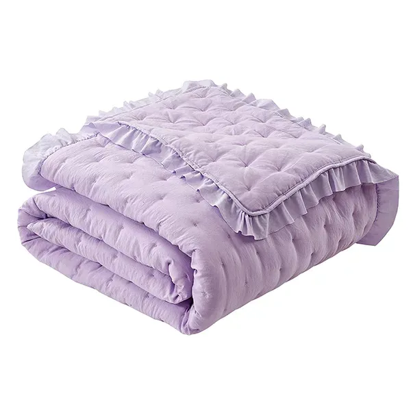 Nova Home "Mabel" Quilted Embroidery Kid's Comforter Set - Lilac (Available In Sizes) product thumbnail 2