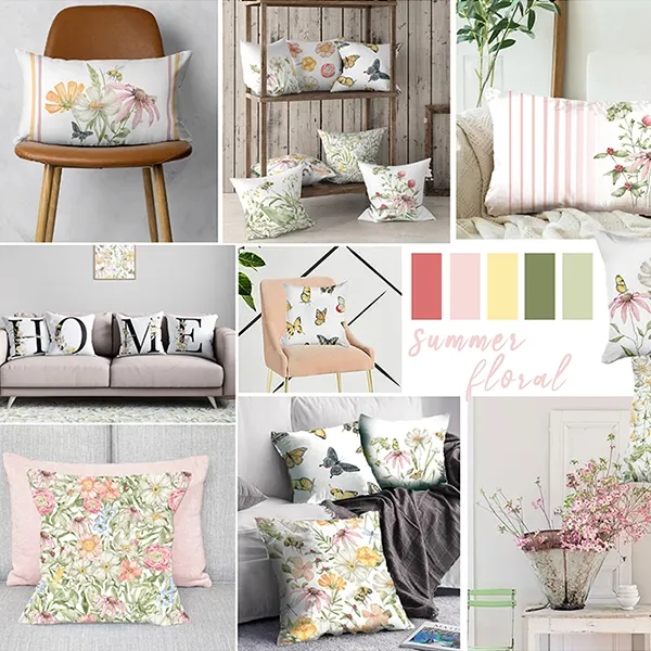 Nova Home Flora Summer Cushion Cover - 45x45 Cm - Multicolor product thumbnail 2