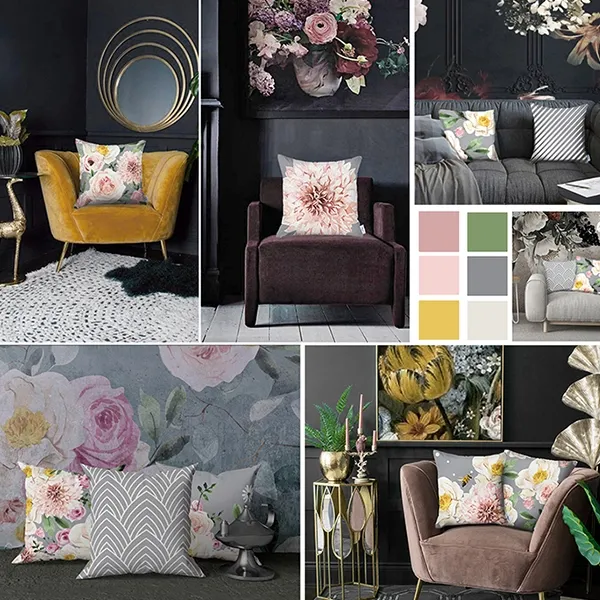 Nova Home Peonies Cushion Cover - 45x45 Cm - Multicolor product thumbnail 2