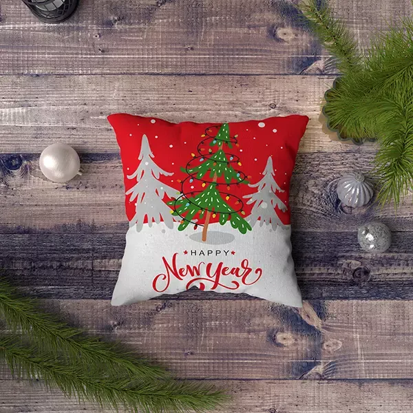 Nova Home Christmas Cushion Cover - 45x45 cm - Red & White product thumbnail 2