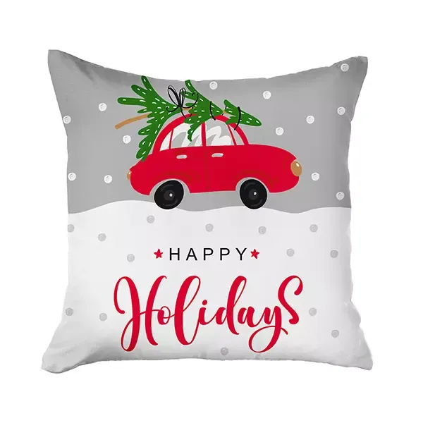Nova Home Christmas Cushion Cover - 45x45 cm - Grey & White product thumbnail 4