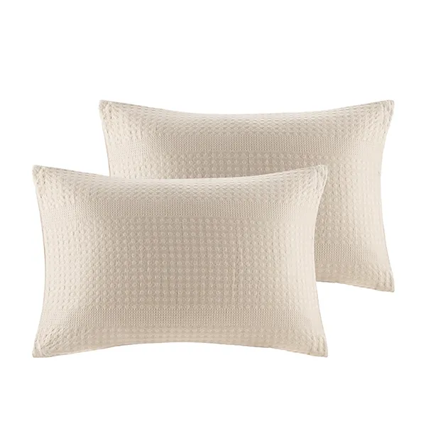 Nova Home Nari Waffle Jaquard Microfiber Comforter Set - Beige product thumbnail 5