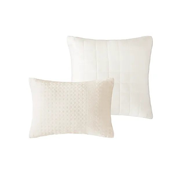 Nova Home Nari Waffle Jaquard Microfiber Comforter Set - Ivory product thumbnail 4
