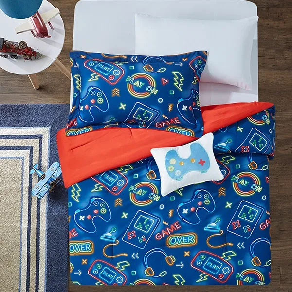 Nova Home Level Up Double-Face Printed Comforter Set - 7pcs - Queen - Multicolor product thumbnail 2