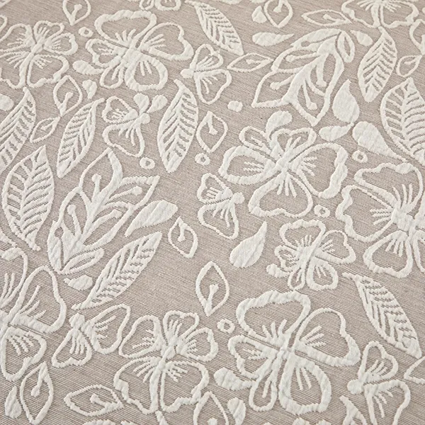 Nova Home Fraidy Cotton Jacquard Comforter Set - 100% Cotton - King - 8Pcs - Taupe product thumbnail 4