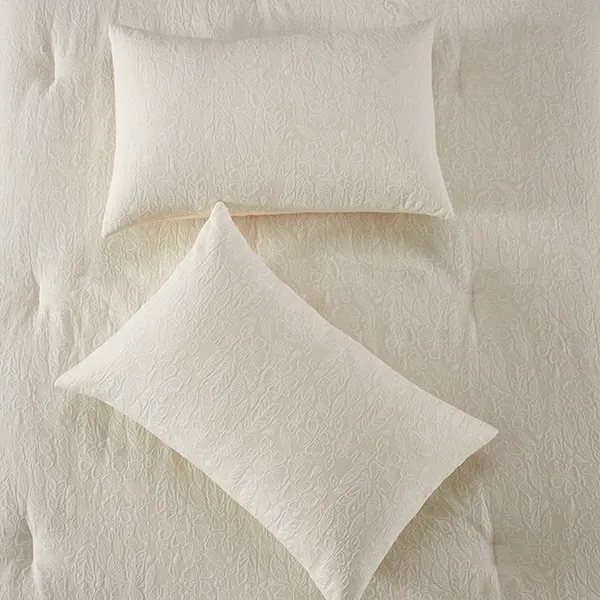 Nova Home Fraidy Cotton Jacquard Comforter Set - 100% Cotton - King - 8Pcs - Ivory product thumbnail 5