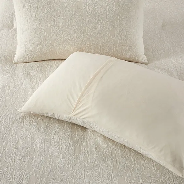 Nova Home Fraidy Cotton Jacquard Comforter Set - 100% Cotton - King - 8Pcs - Ivory product thumbnail 6