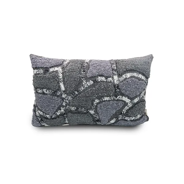 Nova Home Edina Handmade Embroidered Cushion Cover - 35x55 Cm - Grey product thumbnail 4