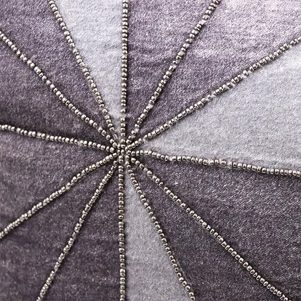 Nova Home Melfi Handmade Embroidered Cushion Cover - 50x50 Cm - Grey product thumbnail 2