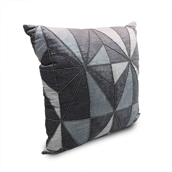 Nova Home Melfi Handmade Embroidered Cushion Cover - 50x50 Cm - Grey product thumbnail 3