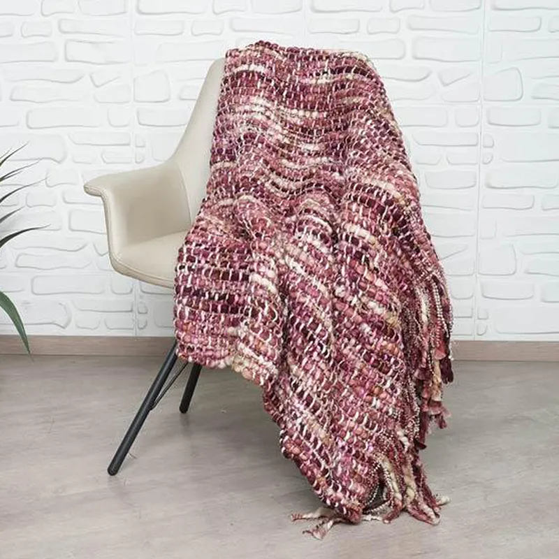 Nova Home Picco Knitted Throw - 100% Acrylic - 130X170 Cm - Fushia product thumbnail 4