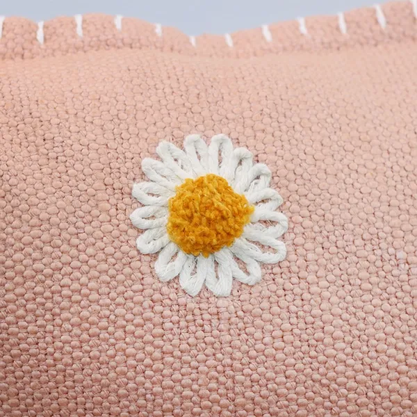 Nova Home Bloom Handmade Embroidered Cushion Cover - 30x50 Cm - Orange product thumbnail 3