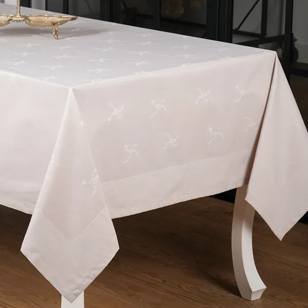 Nova Home Rana Table Cloth - Poly Cotton - Stone (Available In Sizes) product thumbnail 2