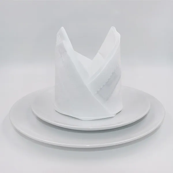 Nova Home Irene Table Napkins Set - 6pcs - 42x42 Cm - White product thumbnail 4