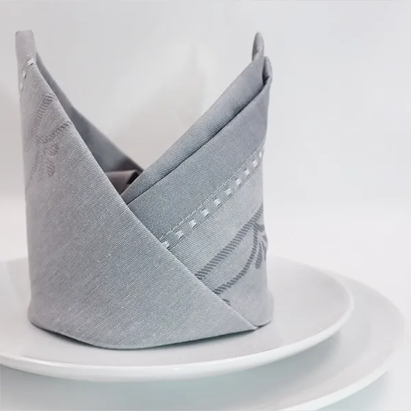 Nova Home Irene Table Napkins Set - 6pcs - 42x42 Cm - Grey product thumbnail 5