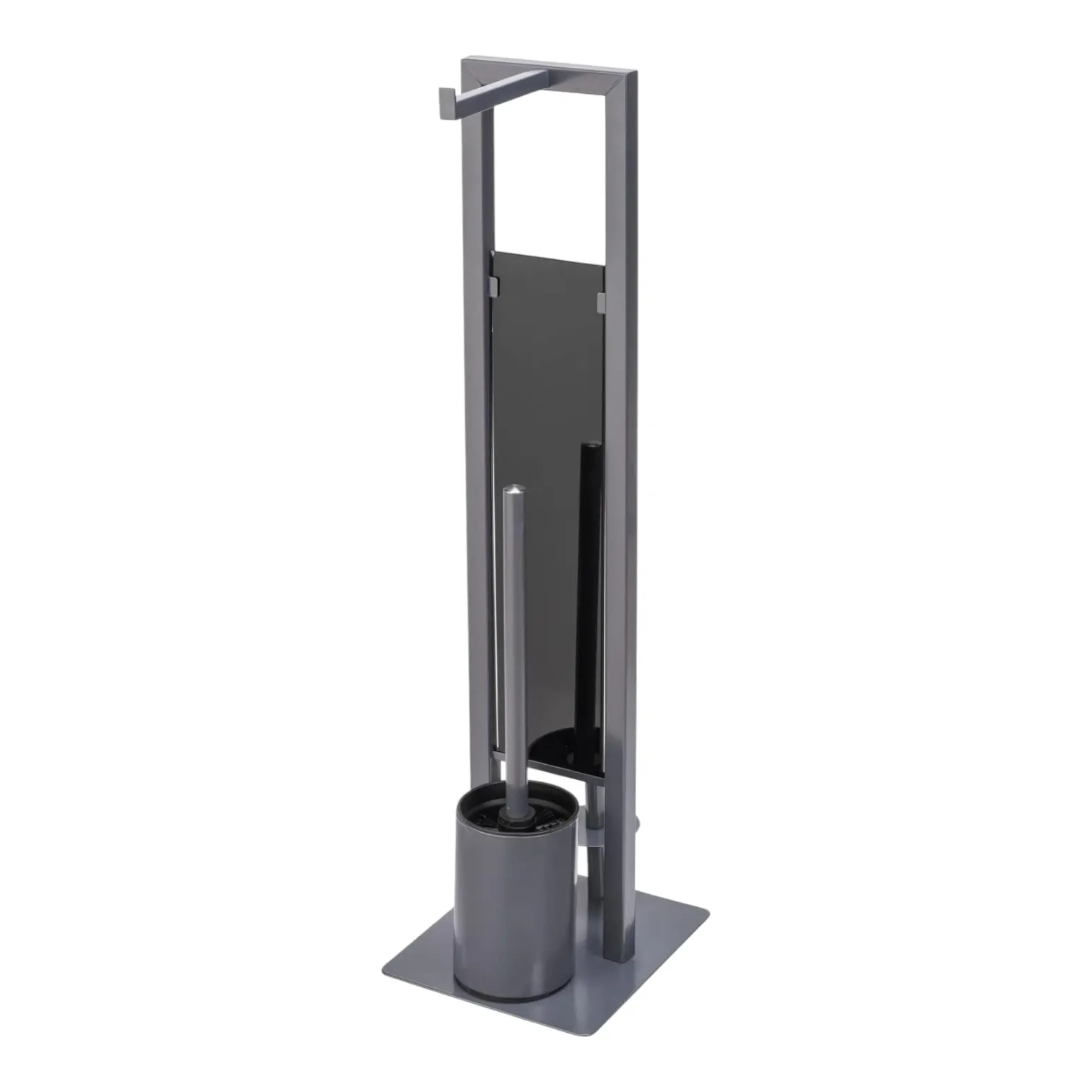 Wenko "Rivalta" Standing Toilet Paper Holder & Toilet Brush - Stainless Steel - Grey product thumbnail 5
