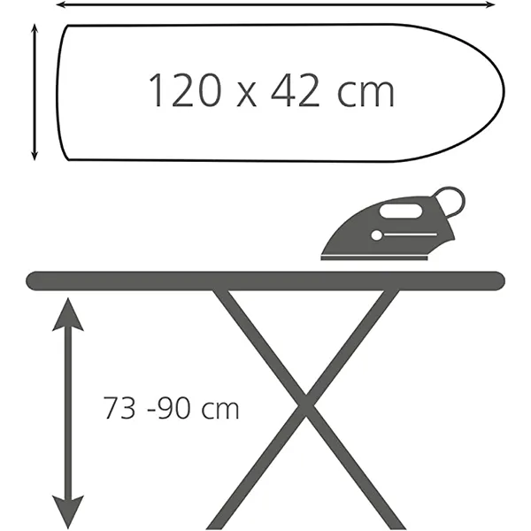 Wenko Advance Ironing Board - Adjustable - 120X42 Cm - Mint product thumbnail 5