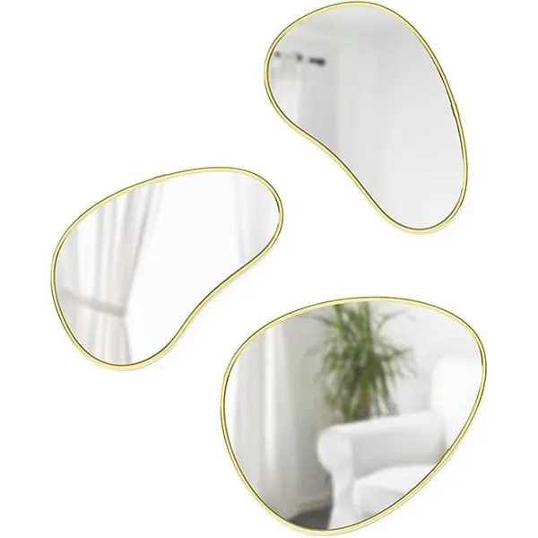 Umbra Hubba Pebble Mirror Set - 3 Pcs - Brass product thumbnail 3