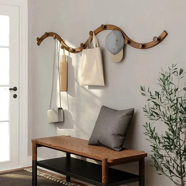 Umbra Slinka Hook Set - 4 Pcs - Walnut product thumbnail 3
