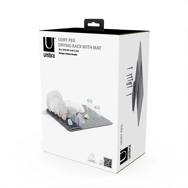 Umbra Udry Peg Drying Mat - Charcoal product thumbnail 6