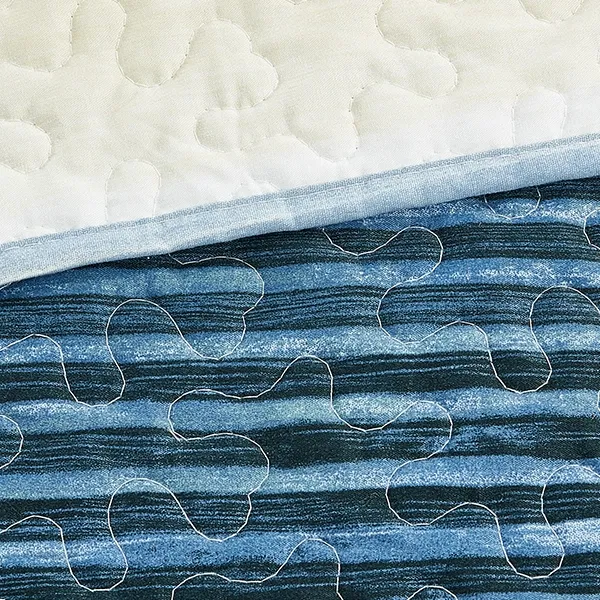 Nova Home Deniz Printed Bedspread Set - King & Super King - 4 Pcs - Blue product thumbnail 4