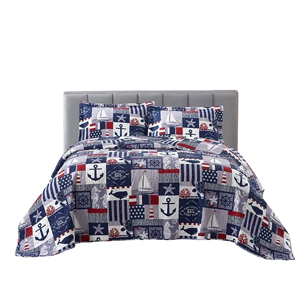 Nova Home Aganta Printed Bedspread Set - Blue (Available In Sizes) product thumbnail 10