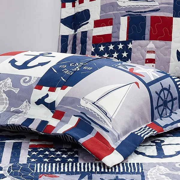 Nova Home Aganta Printed Bedspread Set - Blue (Available In Sizes) product thumbnail 6