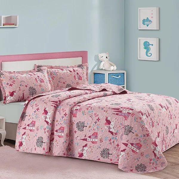 Nova Home Ruya Printed Bedspread Set - Pink (Available In Sizes) product thumbnail 2