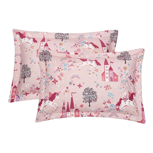 Nova Home Ruya Printed Bedspread Set - King & Super King - 4 Pcs - Pink product thumbnail 8