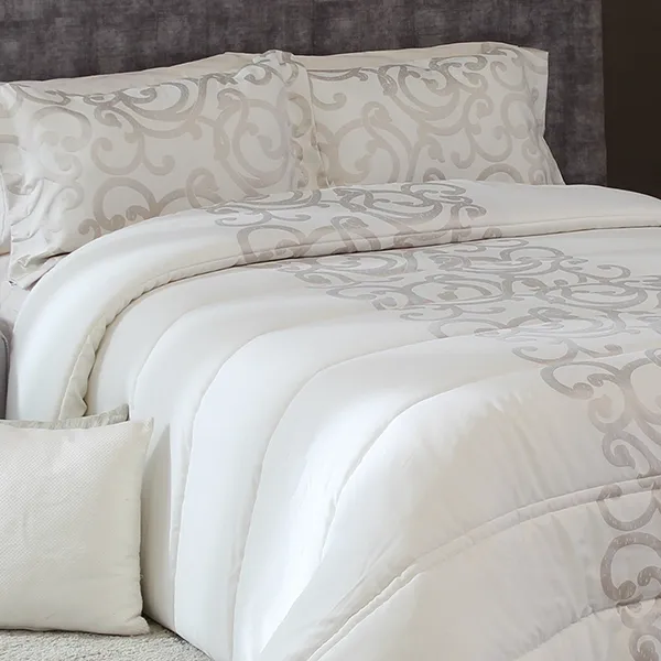 Nova Home Amiens Spanish Jaquard Comforter Set - 6pcs - King & Super King - Beige product thumbnail 2