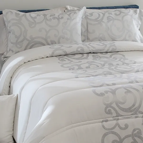 Nova Home Amiens Spanish Jaquard Comforter Set - 6pcs - King & Super King - Grey product thumbnail 2