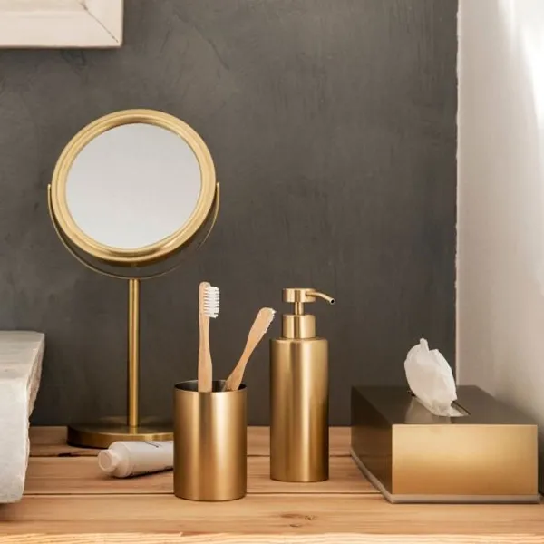 Andrea Liquid Soap Dispenser BA19034 - Stainless Steel - 220 ML - Brass product thumbnail 2