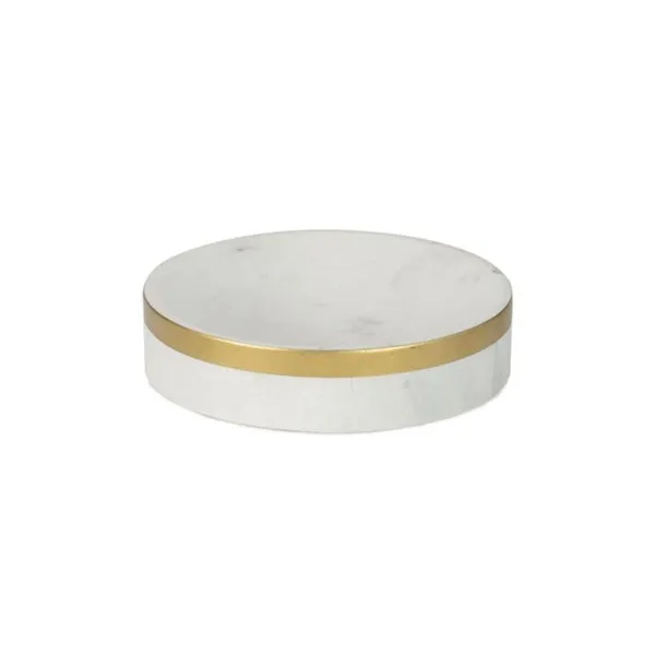 Andrea Soap Dish BA72071 - Polyresin - White & Gold product thumbnail 2