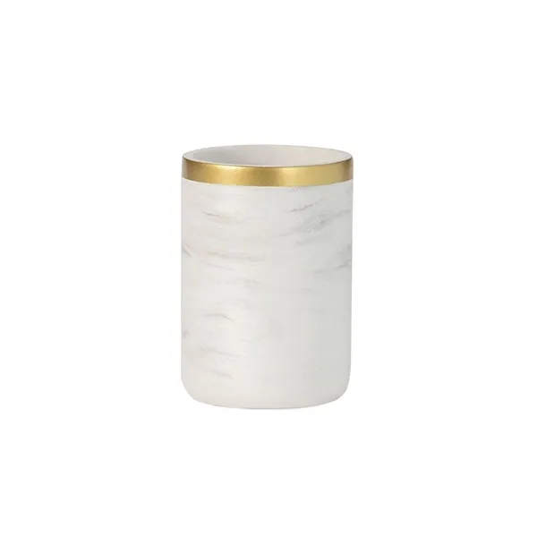 Andrea Toothbrush Holder BA72073 - Polyresin - White & Gold product thumbnail 4