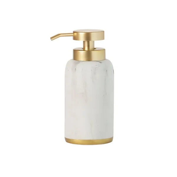 Andrea Liquid Soap Dispenser BA72074 - Polyresin - 400 ML - White & Gold product thumbnail 4