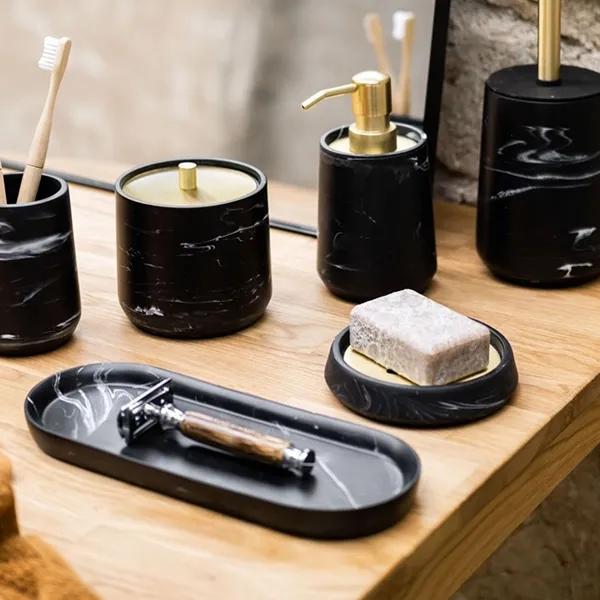 Andrea Toothbrush Holder BA71013 - Polyresin - Black product thumbnail 3