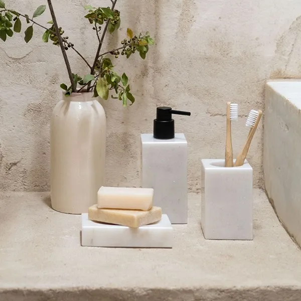 Andrea Liquid Soap Dispenser BA71164 - Marble - 150 ML - White product thumbnail 2