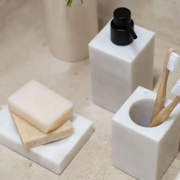 Andrea Liquid Soap Dispenser BA71164 - Marble - 150 ML - White product thumbnail 3