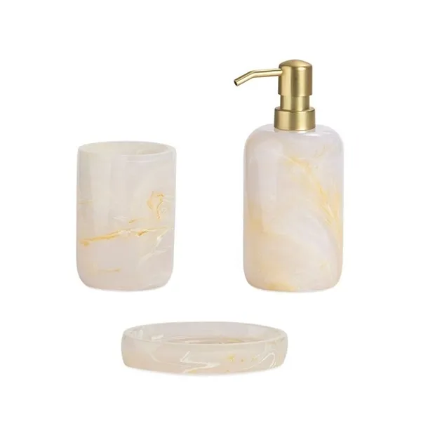 Andrea Toothbrush Holder BA22173 - Polyresin - Gold product thumbnail 2