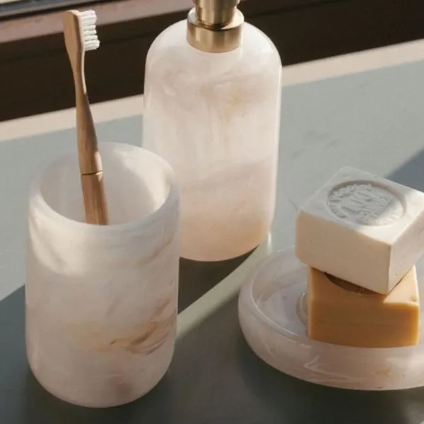 Andrea Toothbrush Holder BA22173 - Polyresin - Gold product thumbnail 4
