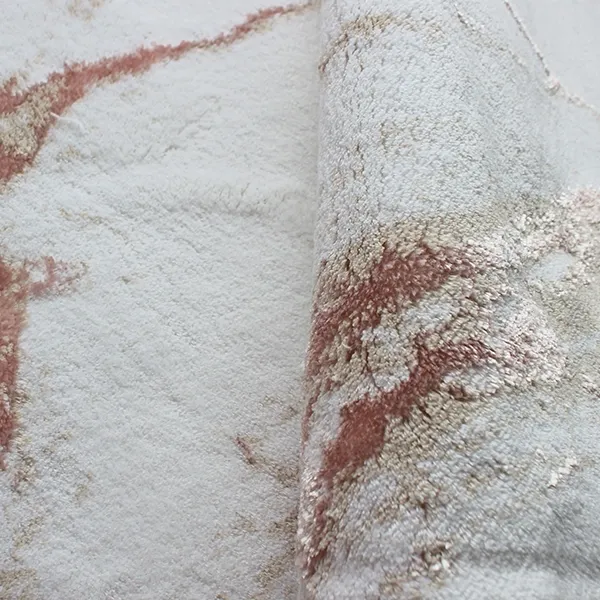 Nova Home Eco Marble Bath Rug - Cotton & Viscose - 60X100 cm - Powder product thumbnail 2