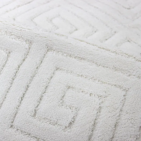 Nova Home Verona Bath Rug - 100% Cotton - Offwhite (Available In Sizes) product thumbnail 2